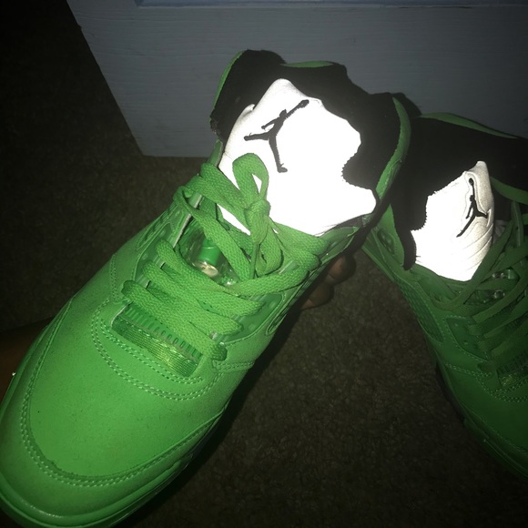 all green jordan 5